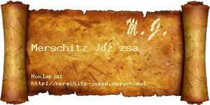 Merschitz Józsa névjegykártya